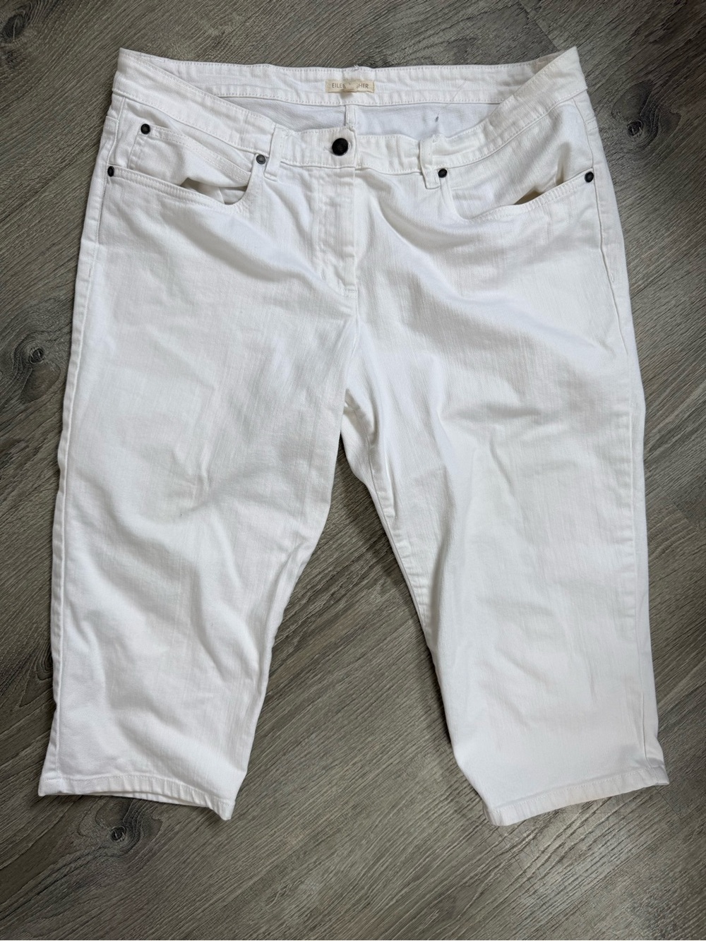 Eileen Fisher Organic Cotton blend Capri Pants - coastal